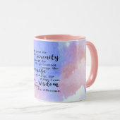 Serenity Prayer Watercolor Combo Tasse (VorderseiteRechts)