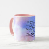 Serenity Prayer Watercolor Combo Tasse (Vorderseite Links)