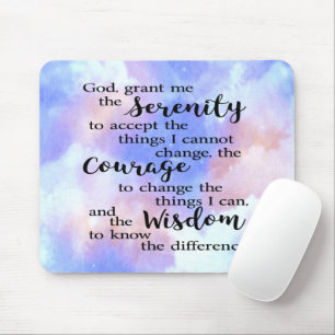 Serenity Prayer Watercolor Mouse Pad Mousepad