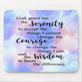 Serenity Prayer Watercolor Mouse Pad Mousepad (Vorne)
