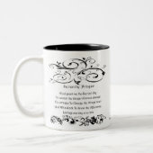 Serenity Prayer White Zweifarbige Tasse (Links)