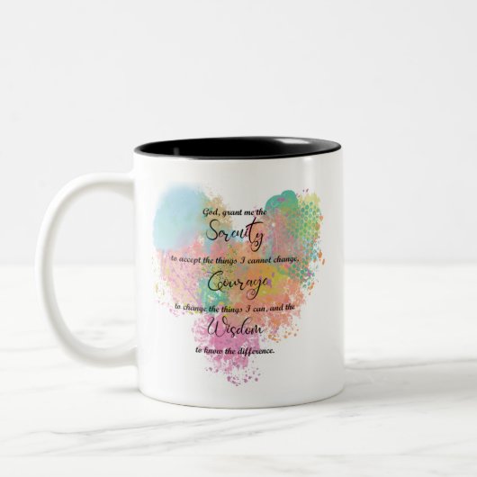 Serenity Prayer Zweifarbige Tasse (Links)