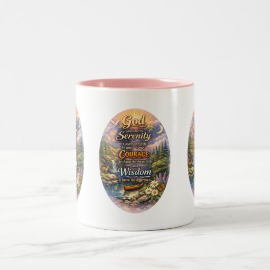 Serenity Prayer Zweifarbige Tasse (Mittel)