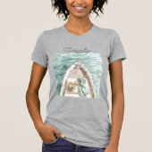 Serenity Ruhe Ozean Boot T-Shirt (Vorderseite)
