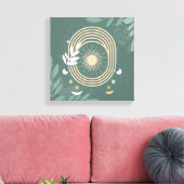 Serenity Sage: Boho Minimalismus Leinwanddruck (Insitu (Wohnzimmer))