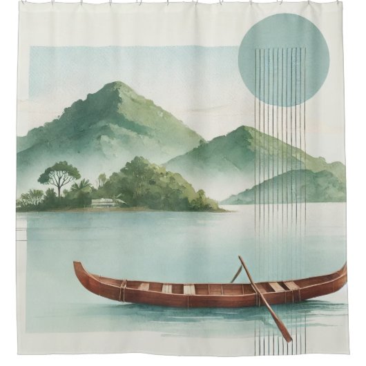 "SERENITY" - SHOWER CURTAIN DUSCHVORHANG (Vorderseite)
