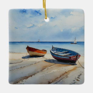 "Serenity Shows" Eine ruhige Wasserfarbenwelt Keramikornament