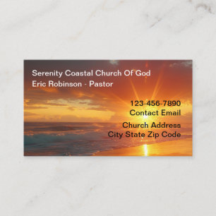 Serenity Spirituelle Church Sunset Business Cards Visitenkarte