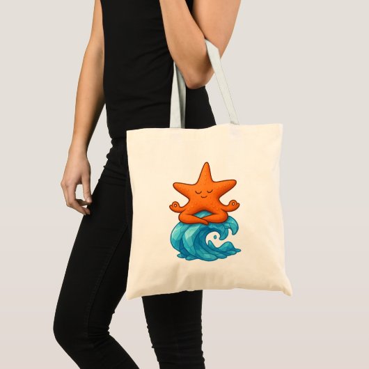Serenity Starfish ⭐ 🐚 Tote Bag | Calm & Manifest Tragetasche (Vorderseite (Produkt))