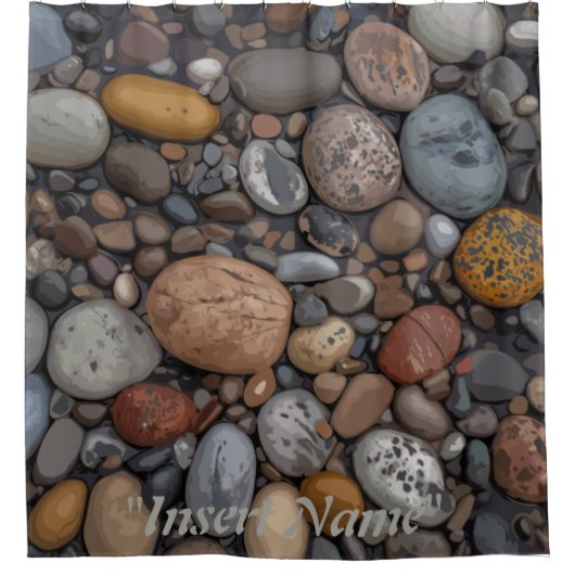 Serenity Stones Duschvorhang (Vorderseite)