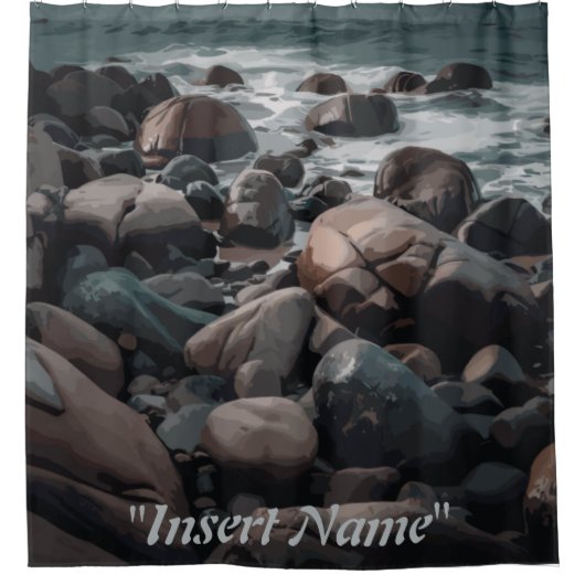 Serenity Stones Duschvorhang (Vorderseite)