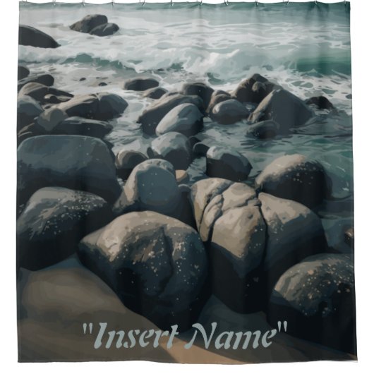 Serenity Stones Duschvorhang (Vorderseite)