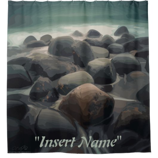 Serenity Stones Duschvorhang (Vorderseite)