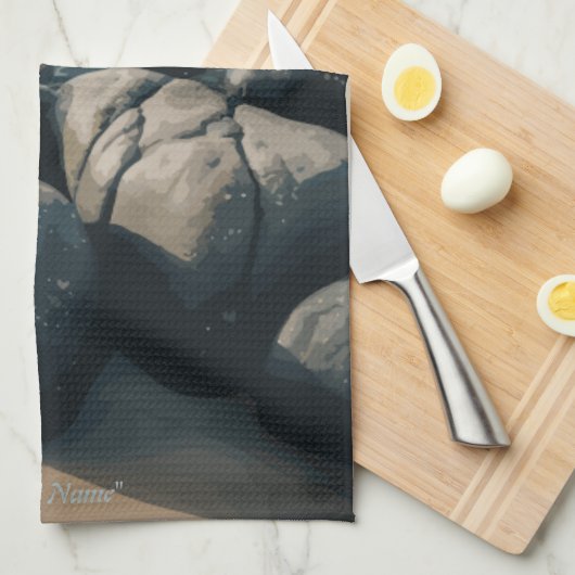 Serenity Stones Geschirrtuch (Viertel Falte)