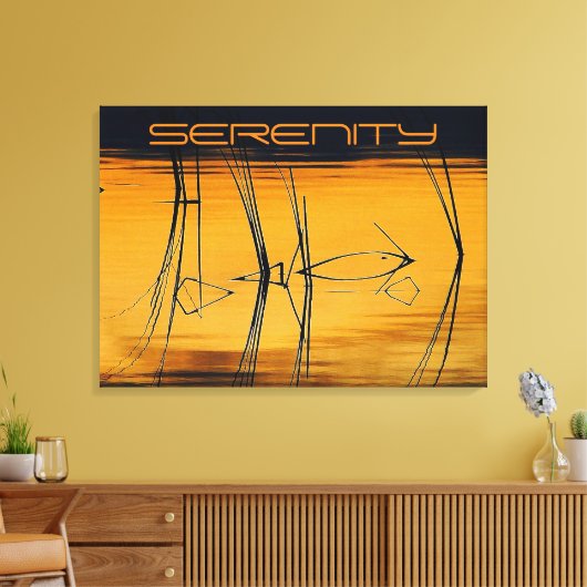 Serenity Stretch Canvas Print Leinwanddruck (Insitu (Wohnzimmer))