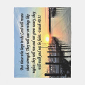 SERENITY SUNSET ISAIAH 40:31 FLEECEDECKE (Vorderseite)