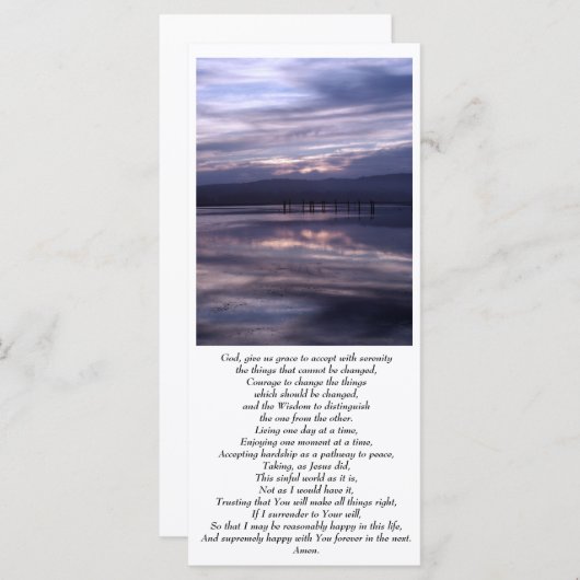 Serenity Sunset Rack Card (Vorne/Hinten)