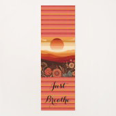 Serenity Sunset Yoga Mat - 'Just Breathe' Yogamatte (Vorderseite)
