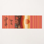 Serenity Sunset Yoga Mat - 'Just Breathe' Yogamatte (Vorderseite (Horizontal))