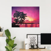 "Serenity" Tropical Island Ocean Art Poster Print (Heimbüro)