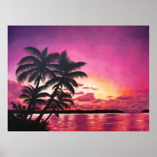 "Serenity" Tropical Island Ocean Art Poster Print
