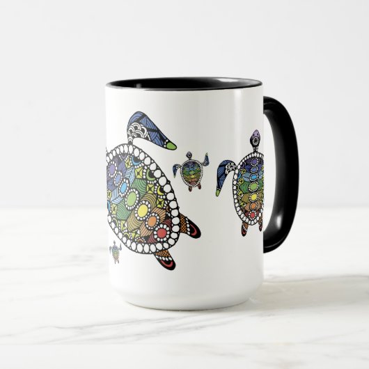 Serenity Turtle Chakras Tasse (VorderseiteRechts)