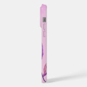 'Serenity Veilchenblatt' Minimalist iPhone 15 Pro Hülle (Linke Seite)