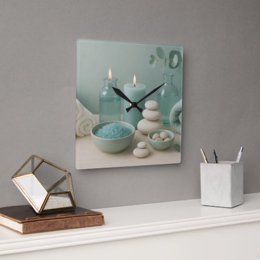Serenity Wall Clock Quadratische Wanduhr (Büro)