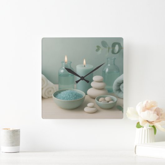 Serenity Wall Clock Quadratische Wanduhr (Zuhause)