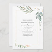 Serenity Wassercolor Geometrische Probe Abendessen Einladung (Vorderseite)