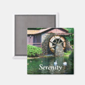 Serenity Water Wheel Inspiration Magnet (Vorderseite/Rückseite)