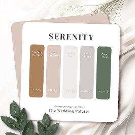 Serenity Wedding Suite | Farbpalette Mitteilungskarte