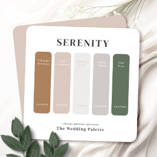Serenity Wedding Suite   Farbpalette Mitteilungskarte
