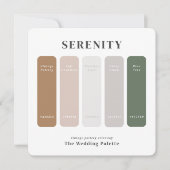 Serenity Wedding Suite | Palette der Farbpalette Einladung (Vorderseite)