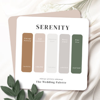 Serenity Wedding Suite | Palette der Farbpalette Einladung