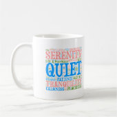 Serenity Word Cloud Coffee Tasse (Links)