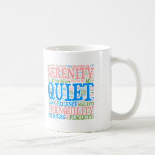 Serenity Word Cloud Coffee Tasse