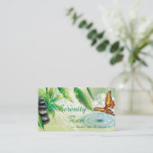 Serenity Zen Gift Certificate Business Card Rabattkarte (Stehend Vorderseite)
