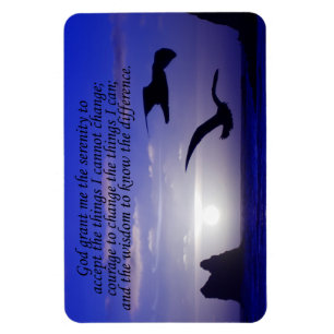 Serenitygebetsdoppeltvogel-Blues-Fotomagnet Magnet