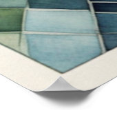 Serenity's Flight: Geometrische Elegance Dragonfly Poster (Ecke)