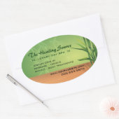 Serenmassage und Wellness-Center Ovaler Aufkleber (Umschlag)