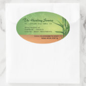 Serenmassage und Wellness-Center Ovaler Aufkleber (Tasche)