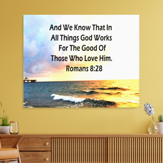 SERENROMANS 8:28 SCRIPTURE VERSE LEINWANDDRUCK (Insitu (Wohnzimmer))