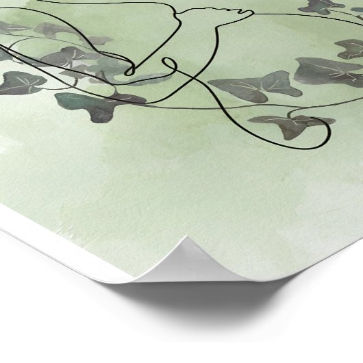 Serenschwangerschaft Silhouette mit Ivy Sage Water Poster (Ecke)