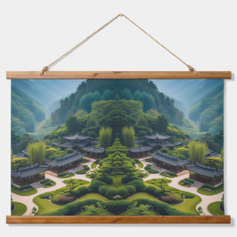 "Serenstil - Naturlich Inspiriert Dekorativ Wandteppich Mit Holzrahmen