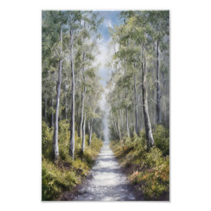 Serenwaldpfad - ruhige Landschaft Kunst, Dichtung Fotodruck