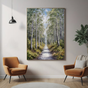 Serenwaldpfad - ruhige Landschaft Kunst, Dichtung  Poster