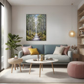 Serenwaldpfad - ruhige Landschaft Kunst, Dichtung Poster