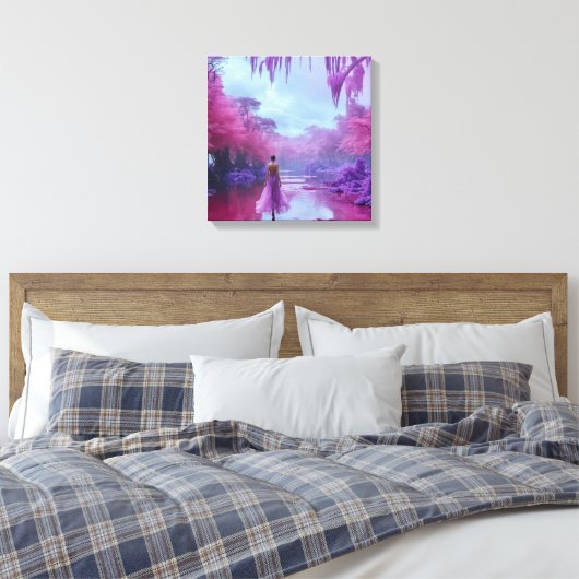 "Serenwaldweg - Naturfriedenspender" Leinwanddruck (Insitu (Schlafzimmer))