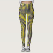 SERESHKI SAMMLUNG Gelb-Schwarz-Gingham-Leggings Leggings (Vorderseite)